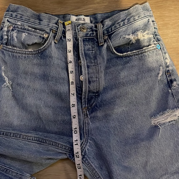 Agolde 90’s Distressed Straight Fit Jeans Sz 26 - Picture 6 of 13